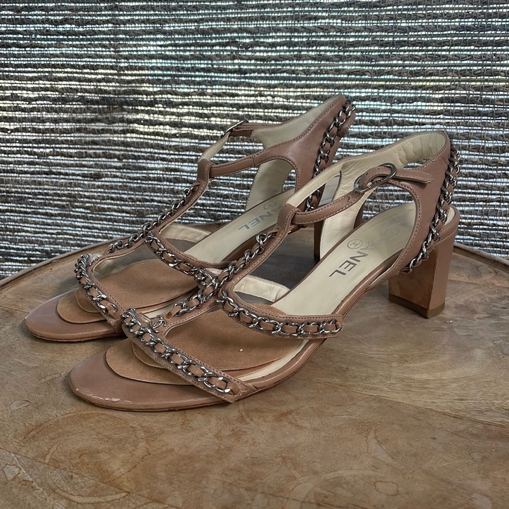 Chanel rope detail heels